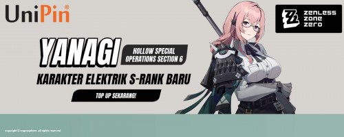 Zenless Zone Zero: Tsukishiro Yanagi Kini Tersedia! Top Up Monochrome #PakeUniPin Sekarang!